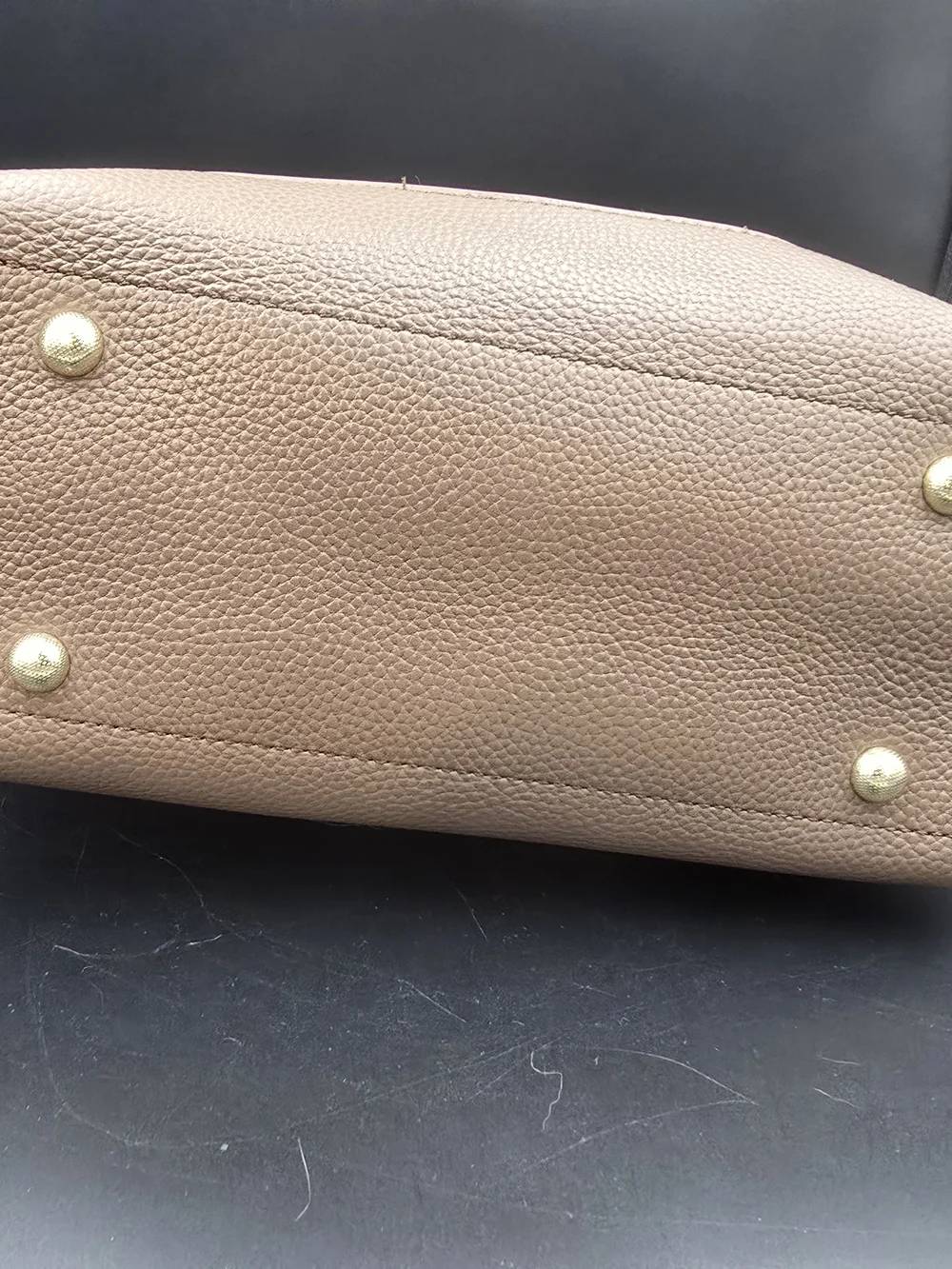 Pebbled Leather Hobo Bag in Taupe - Classic Everyday Carry
